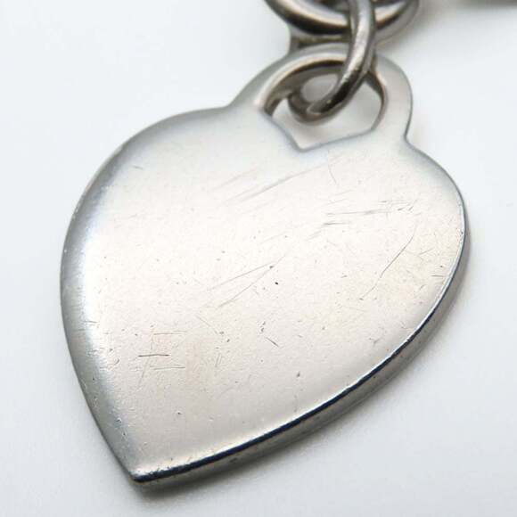 TIFFANY Silver Heart Charm Bracelet